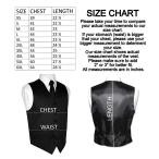 Brand Q Men's Formal Prom Wedding Tuxedo Vest, Tie &amp; Pocket Square Set