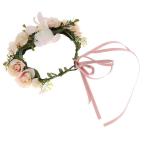 BESTOYARD Flower Wreath Headband Crown Halo Floral Garland Bridal Flow