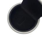Bearda Proposal Ring Box - Space Grey Round PU Leather Engagement Ring