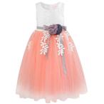 Bonny Billy Girl's Teens Ruffle Lace Embroidered Wedding Party Flower