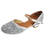 YING LAN Girls Glitter Sequins Pump Shoes Princess Dress Sandals Party