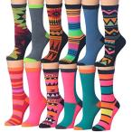Tipi Toe Women's 12 Pairs Cute Funky Fashion Pink Crew Dress Socks, (s