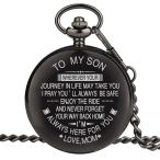 Engraved Pocket Watch for Men,Vintage Style Pocket Fob Watch Necklace