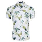 CATERTO Men's Short Sleeve Standard-Fit 100% Cotton Button Down Casual