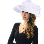 Acecharming Women's Summer Party Kentucky Derby Church Wide Brim Flora