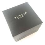 Tusen Jewelry 8mm Black and White Brushed Tungsten Ring Thin Side Rose