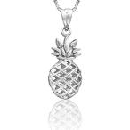 Honolulu Jewelry Company Sterling Silver Pineapple Necklace Pendant wi