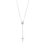 Honolulu Jewelry Company Sterling Silver Rosary Bead Crucifix Necklace