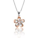 Honolulu Jewelry Company Sterling Silver with 14k Rose Gold Plated Tri