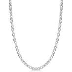 Sterling Silver 2.8mm Double Curb Link Chain Necklace (20 inch)