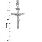 925 Sterling Silver Inri Crucifix Pendant