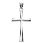 Religious Jewelry by FDJ Solid 925 Sterling Silver Simple Cross Pendan