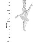 Sports Charms 925 Sterling Silver Ballet Dancer Charm Pendant