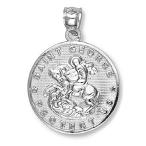 925 Sterling Silver Saint George Pendant