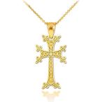 Religious Jewelry by FDJ Dainty 14k Yellow Gold Armenian Cross Pendant