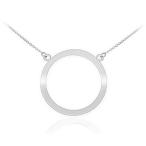 925 Sterling Silver Circle of Life Pendant Karma Necklace, 20"