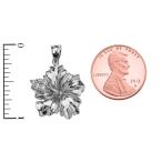 Flower Collection Sterling Silver Caribbean Hibiscus (Malvaceae) Cubic