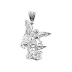 925 Sterling Silver Catholic Charm Saint Michael The Archangel Pendant