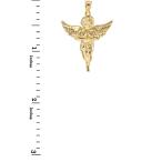 Religious Jewelry by FDJ High Polish 10k Yellow Gold Angel Pendant (Sm