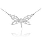 Animal Kingdom 925 Sterling Silver 1-Stone CZ Filigree Dragonfly Penda