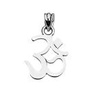 Fine Sterling Silver Ohm (OM) Ganesh Yoga Charm Pendant