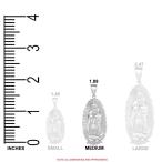 Sterling Silver Blessed Our Lady of Guadalupe Miraculous Medal Pendant