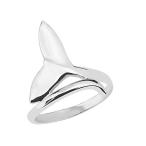 Dolphin Whale Tail Wrap Ring in Fine 925 Sterling Silver (Size 8.5)