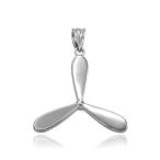 Space and Aviation Polished 925 Sterling Silver Airplane Propeller Cha