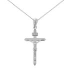 Religious Jewelry by FDJ 925 Sterling Silver Linear Cross INRI Crucifi