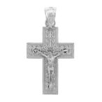 Religious Jewelry by FDJ 925 Sterling Silver Crucifix Filigree Charm P