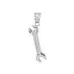 Fine 925 Sterling Silver Open End Wrench Charm Pendant