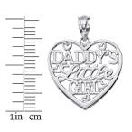 925 Sterling Silver 'Daddy's Little Girl' Heart Shaped Pendant Necklac