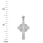 925 Sterling Silver Russian Orthodox IC XC NIKA Cross Pendant Necklace