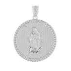 Sterling Silver Blessed Our Lady of Guadalupe Miraculous Medal Pendant