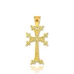 Religious Jewelry by FDJ Fine 10k Yellow Gold Armenian Cross Necklace