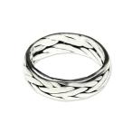 NOVICA .925 Sterling Silver Unisex Braided Ring, Singaraja Weave'