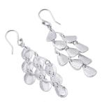 NOVICA .925 Sterling Silver Long Chandelier Earrings, Rain'