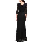 REPHYLLIS Women's Retro Floral Lace Vintage Bridesmaid Wedding Long Dr