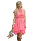 Inmagicdress Country Short Bridesmaid Dresses Chiffon Knee Length Wedd