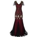 PrettyGuide Women 1920s Long Maxi Prom Gown Mermaid Wedding Dress with