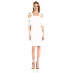Glamorous Women's Cold Shoulder Shift Dress, White Medium