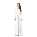 Charm Your Prince Women's Designer Round Scoop Neck Long Sleeve Maxi D