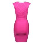 Meilun Women's Rayon Sexy V-Neck Party Clubwear Bandage Dress Large Pi
