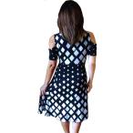 Funfash Women Plus Size Open Shoulders Black White Diamond Dress New M