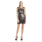 Adrianna Papell Women's Cap-Sleeve Illusion-Neck Beaded Cocktail Dress