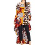 Sakkas 2210 - Mavi Women's African Ankara Maxi Long Sleeve Dress Cockt