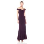 Alex Evenings Women's Long Off The Shoulder Dress with Cutout Neckline