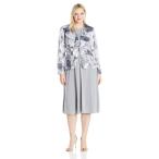 Jessica Howard Women's Plus Size Tucked Front Jacket Dress, Gray 16W