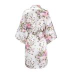 EPLAZA Women Floral Satin Robe Bridal Dressing Gown Wedding Bride Brid