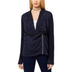 INC International Concepts Women's Mixed-Knit Zip-Front Cardigan (Ink